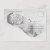 バジェットスクリプトバプテスマ&《キリスト教》洗礼式や命名式 インビテーションポストカード (裏面)