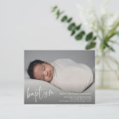 バジェットスクリプトバプテスマ&《キリスト教》洗礼式や命名式 インビテーションポストカード (スタンド正面)