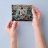 バジェットスクリプトメリークリスマスフォトホリデーカードF チラシ (手)