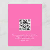 バジェットスクリプト我々はホットピンク結婚式招待状 (裏面)