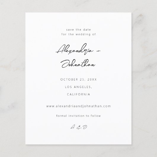 バジェットスタイリッシュシックモダン写真日付を保存3 チラシ (裏面)