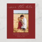 バジェットスタイリッシュシックモダン写真日付3赤を保存 チラシ (正面)