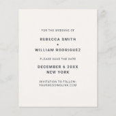 バジェットスタイリッシュフォトウェディング日付カードの保存 チラシ (裏面)