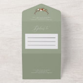バジェットスタググリーンボタニカルラスティッエレガントク オールインワン招待状 (外側)