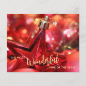 バジェットスタークリスマスオーナメントホリデーカード (正面)