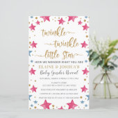 バジェットスタージェンダーリビールベビーシャワー招待状 (スタンド正面)