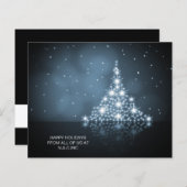 バジェットスターズクリスマスツリービジネスホリデーカード (正面/裏面)