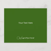 バジェットスターリークリスマスツリーグリーンホリデーカード (裏面)