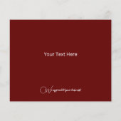 バジェットスターリークリスマスツリーレッドホリデーカード (裏面)