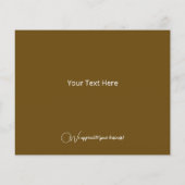 バジェットスターリークリスマスツリー金ゴールドホリデーカード (裏面)