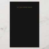 バジェットスターリーナイトネイビー金ゴールドA9結婚式の招待 (裏面)