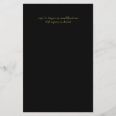 バジェットスターリーナイトネイビー金ゴールドA9結婚式の招待 (裏面)