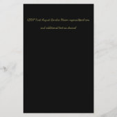 バジェットスターリーナイトネイビー金ゴールドA9結婚式の招待 (裏面)