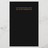 バジェットスターリーナイトネイビー金ゴールドA9結婚式の招待 (裏面)