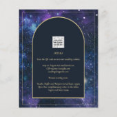 バジェットスターリーナイトパープルブルーウェディング招待 (裏面)