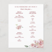 バジェットスティレットウィークエンドヘンパーティの招待状 (裏面)