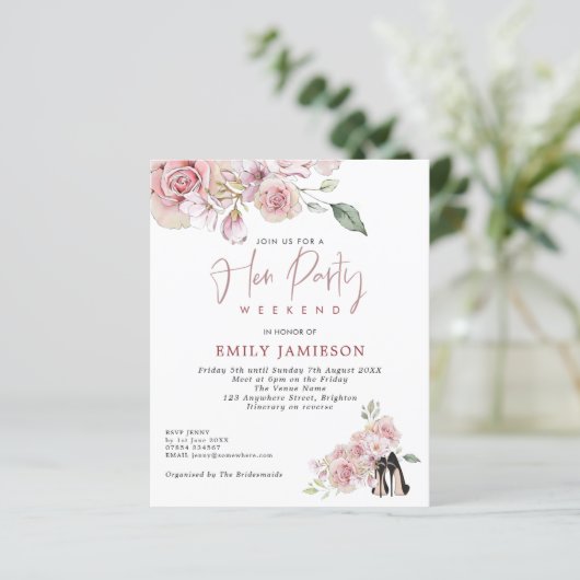 バジェットスティレットウィークエンドローナリーヘンパーティー招待状 (スタンド正面)