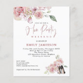 バジェットスティレットウィークエンドローナリーヘンパーティー招待状 (正面)