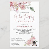 バジェットスティレットウィークエンドローナリーヘンパーティー招待状 (正面)