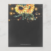 バジェットストリングライトサンフラワーズI do BBQ招待状 (裏面)