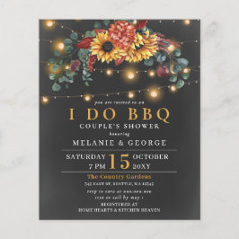 バジェットストリングライトサンフラワーズI do BBQ招待状