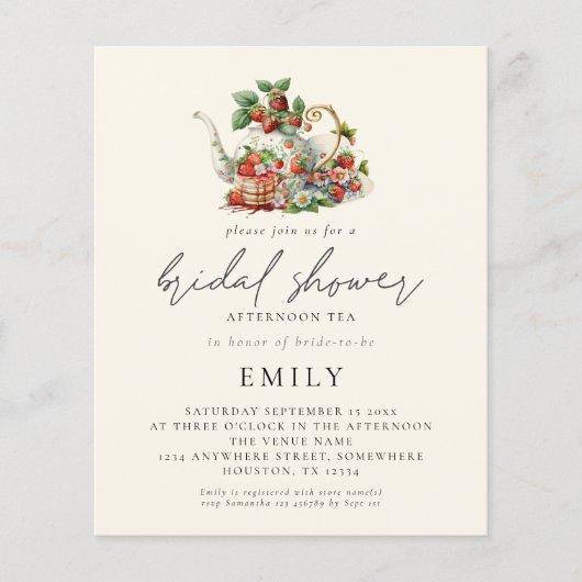 バジェットストロベリーアフタヌーンティーブライダルシャワー (正面)