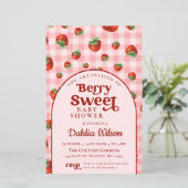 バジェットストロベリースイートベビーシャワー招待状 (スタンド正面)
