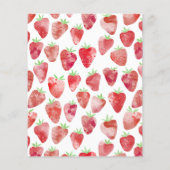 バジェットストロベリーファースト誕生日パーティーの招待状 チラシ (裏面)