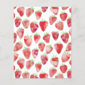 バジェットストロベリーベビーシャワー招待状 (裏面)