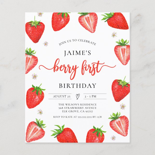 バジェットストロベリー誕生日ベリーファースト誕生日 (正面)