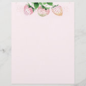 バジェットストロベリー1st誕生日パーティの招待状 チラシ (裏面)