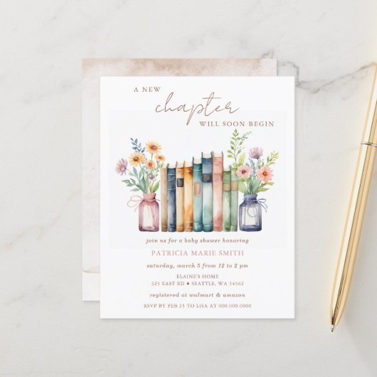 バジェットストーリー男女兼用ブックベビーシャワー (正面/裏面インサイチュ)