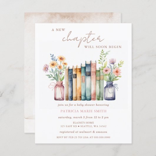 バジェットストーリー男女兼用ブックベビーシャワー (正面/裏面)