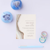 バジェットストーンマーブルアゲート結婚式招待状 チラシ (シングル)