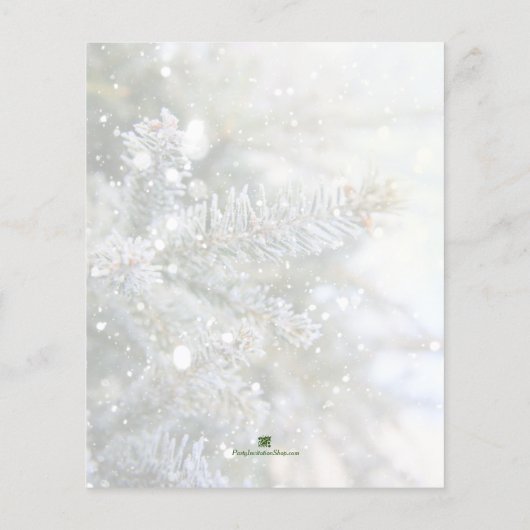 バジェットスノーウィーパインズクリスマスホリデー招待状 チラシ (裏面)