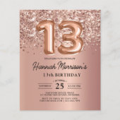 バジェットスパークル13th誕生日バラ金ゴールドパーティー チラシ (正面)