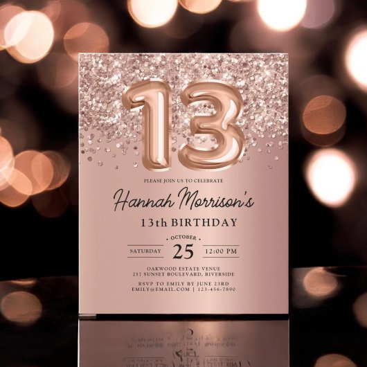 バジェットスパークル13th誕生日バラ金ゴールドパーティー チラシ