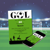 バジェットスペインのサッカー誕生日パーティー任意の年齢 招待状