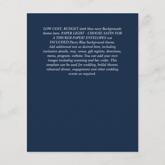 バジェットスペインのズ結婚ヌエストラBODAブルガンディーブルー チラシ (裏面)