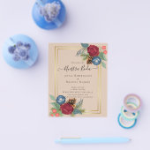 バジェットスペインのズ結婚ヌエストラBODAブルガンディーブルー チラシ (シングル)