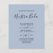 バジェットスペインのバイリンガルBODA英結婚語 (裏面)