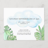 バジェットスロスベビ男女兼用ーシャワー招待状 (裏面)