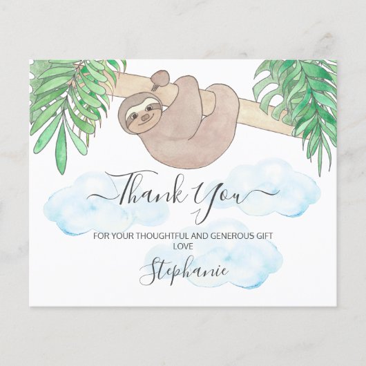 バジェットスロス男女兼用ベビーシャワーありがとう (正面)