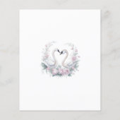 バジェットスワンカップル結婚式招待状 (裏面)