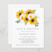 バジェットス結婚ンフラワーズ夕べパーティー招待状 (正面/裏面)