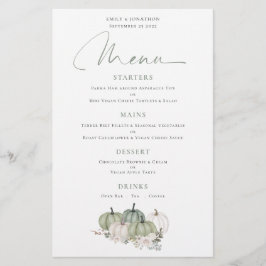 バジェットセージカボチャ秋花模様結婚ズメニュー