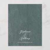 バジェットセージグリーンフローラ結婚式招待状 (裏面)