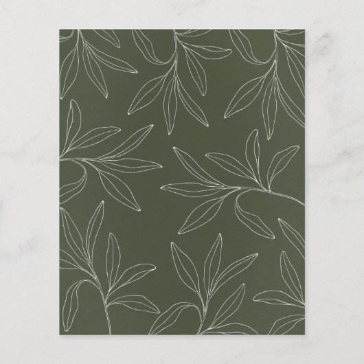 バジェットセージグリーンボタニカル金ゴールド結婚フレーム (裏面)