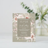 バジェットセージグリーンボホフローラ結婚式招待状 (スタンド正面)