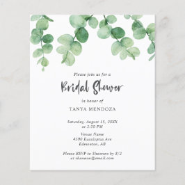 バジェットセージグリーンユーカリプスリーフブライダルシャワー